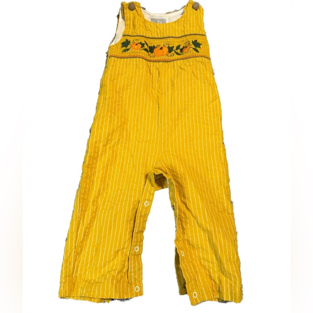 Lil cactus 2t faux smocked pumpkin longall boys